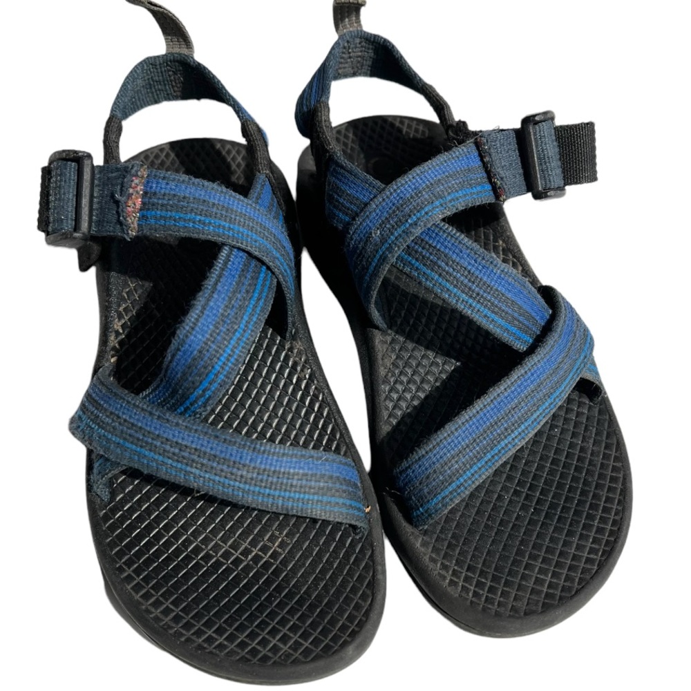 Chaco adjustable blue black striped sandals Size 13